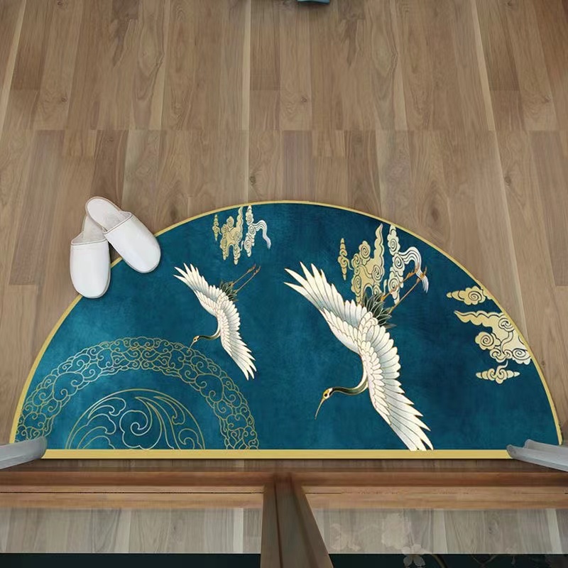Commercial Printing Machine - Chinese Semi-circular Floor Mats Japanese Style