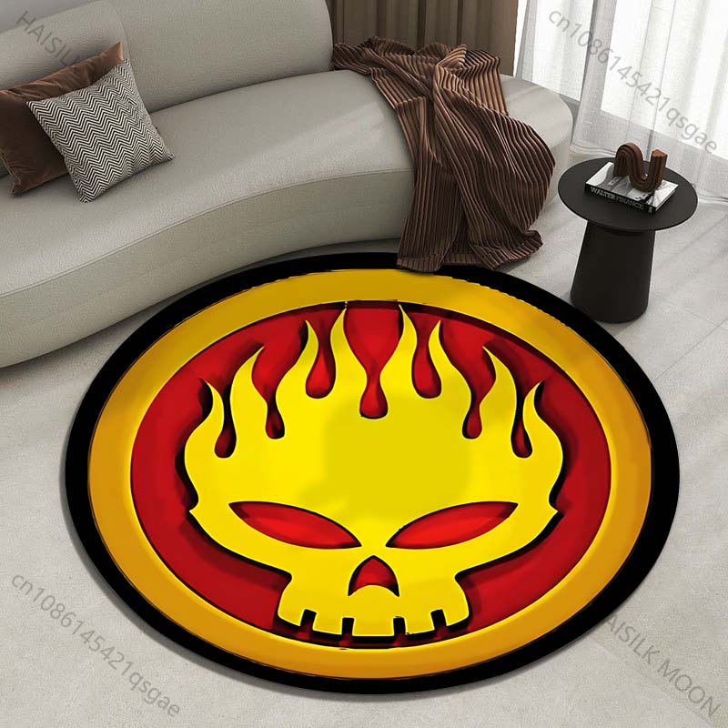 Commercial Printing And Design - Fiery Skull Emblem Design Printed round
