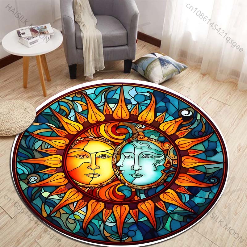 Stained Glass Sun and Moon Har - огляд і ціна Commercial Glass Printing