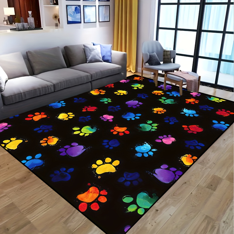 1pc Vibrant Dog Paw Print Area - огляд і ціна Commercial Printing And Design