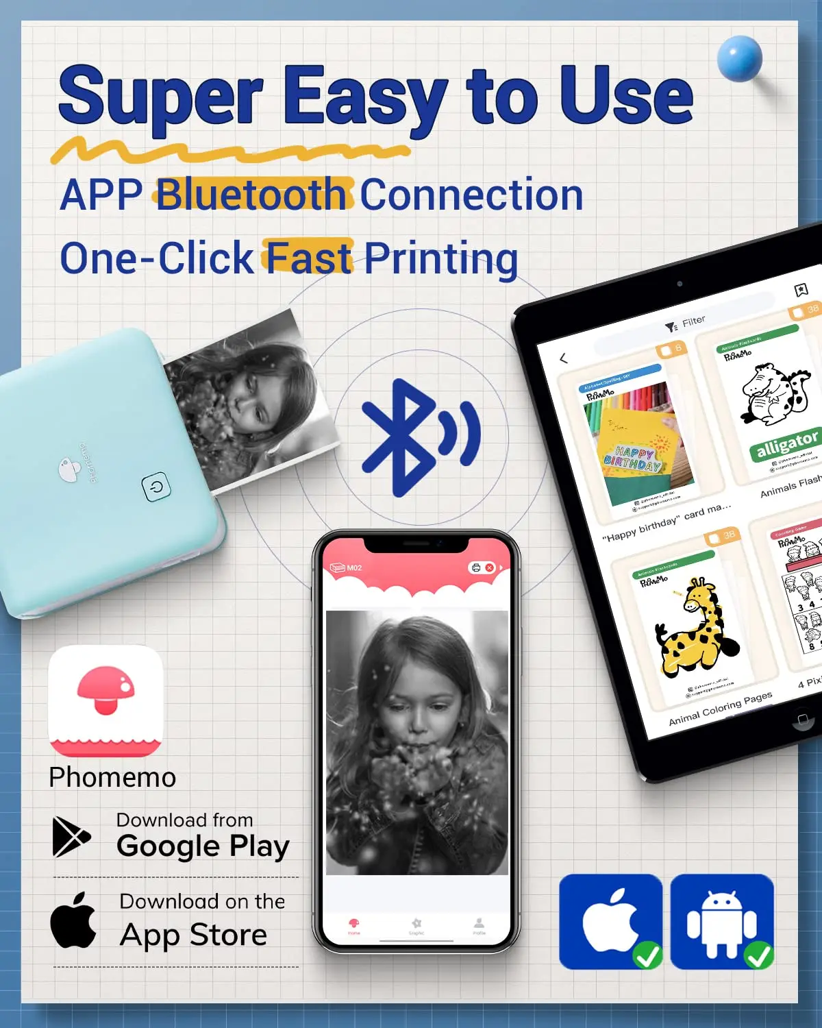 Phomemo M02Pro Mini Portable P - огляд і ціна Commercial Photo Printer
