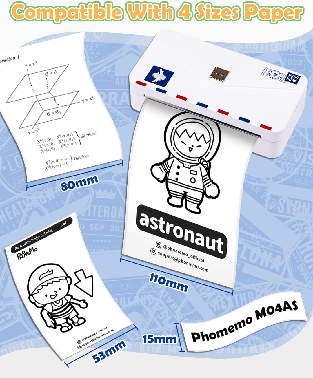 110mm Phomemo M04AS Portable P - огляд і ціна Commercial Photo Printer