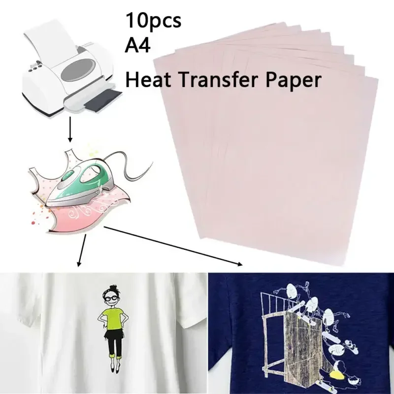 10pcs A4 Heat-Press Transfer P - огляд і ціна White Toner Transfer Paper